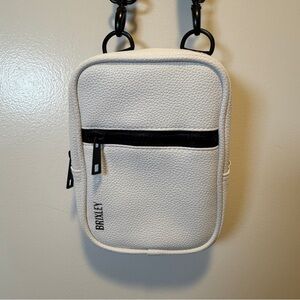 Brixley leather crossbody bag white and black